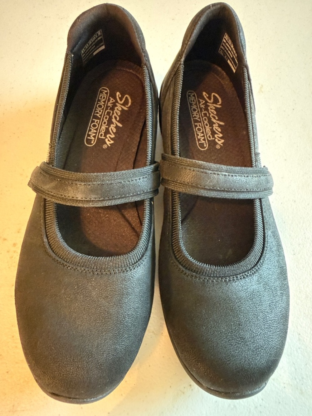 Skechers Women's Black Mary Jane Memory Foam Flats